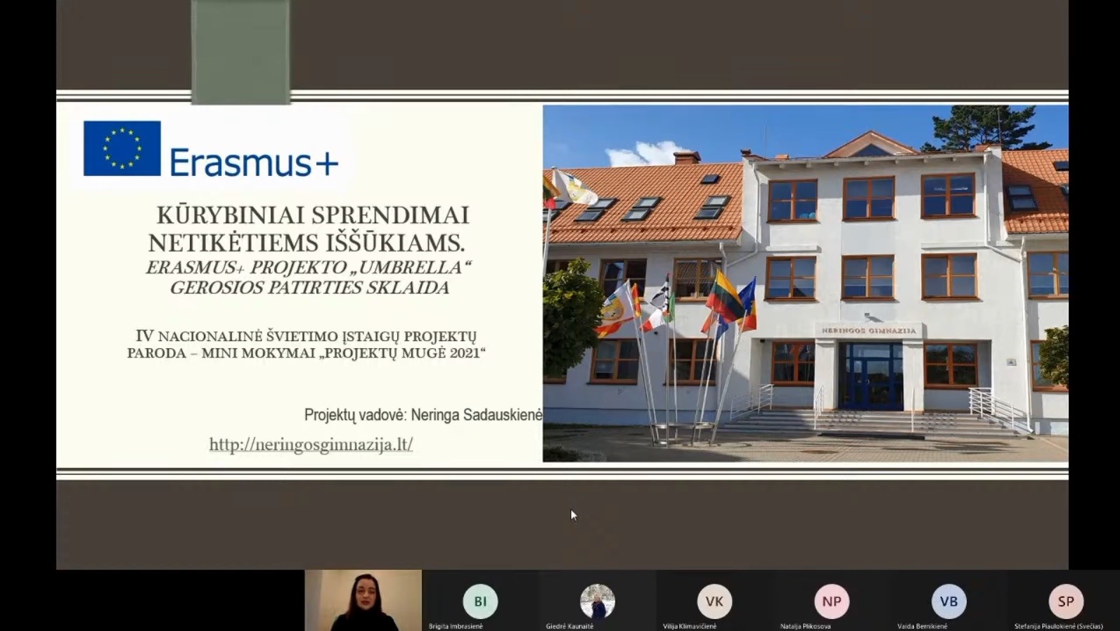 Neringos gimnazija “Projektų Mugėje 2021”