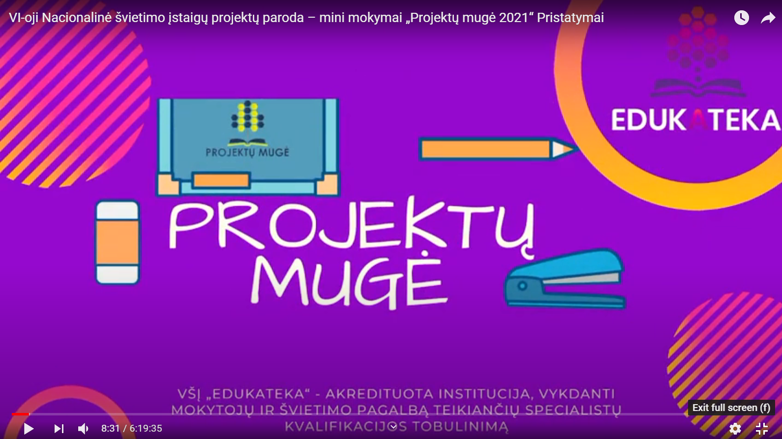 Neringos gimnazija “Projektų Mugėje 2021”